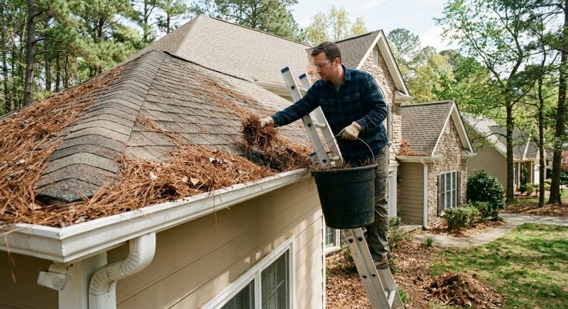 Gutter Pine Needle Removal in Monmouth County, NJ