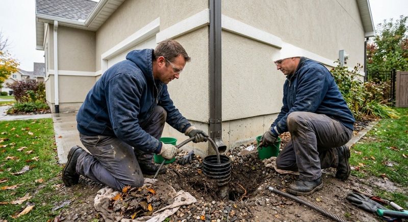 Downspout Snaking in Long Island, NY