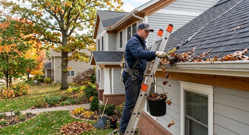 Gutter Leaf Clearing in Bergen County, NJ