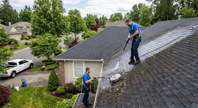 Shingle Roof Washing in Vancouver, WA