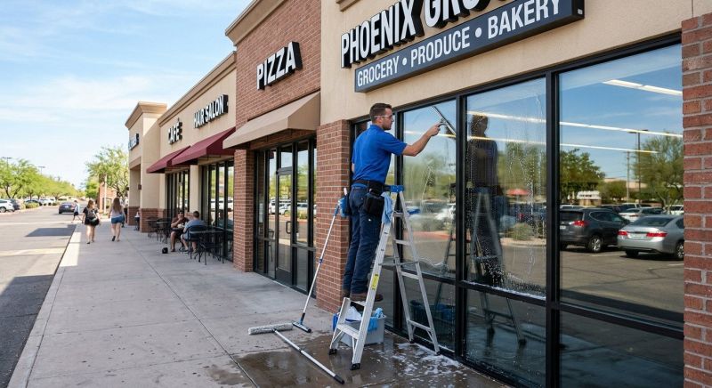Strip Mall Window Cleaning in Denver County, CO